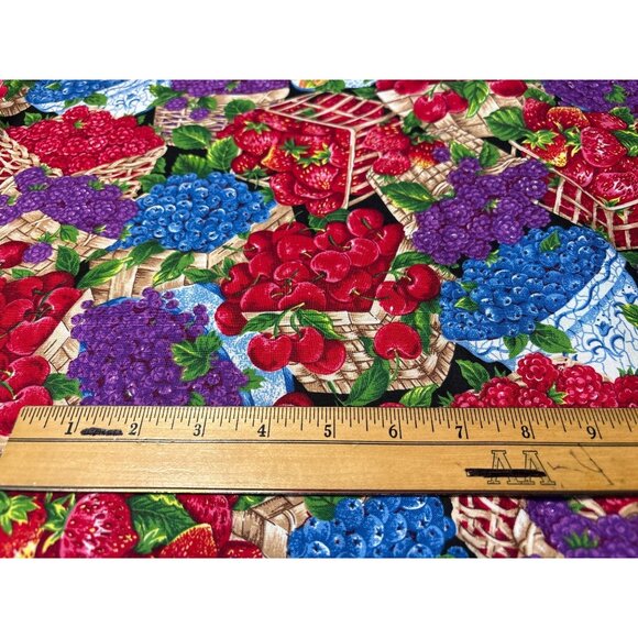 Fruit Basket-Themed VIP Cotton Fabric by Joan Messmore 1/2 yard x 44" Cranston P - Picture 2 of 5